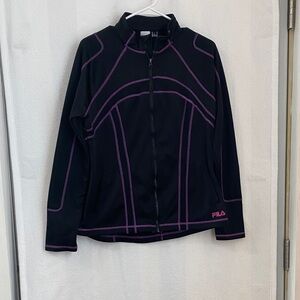 Fila Women's Black and Purple Jacket